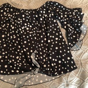 Black and white off the shoulder top